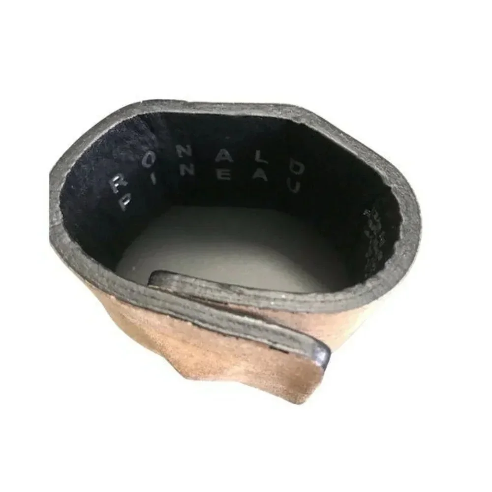 Ronald Pineau Leather Stud Snap Cuff